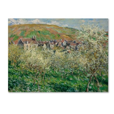 Trademark Fine Art Monet 'Flowering Plum Trees' Canvas Art, 14x19 AA00641-C1419GG